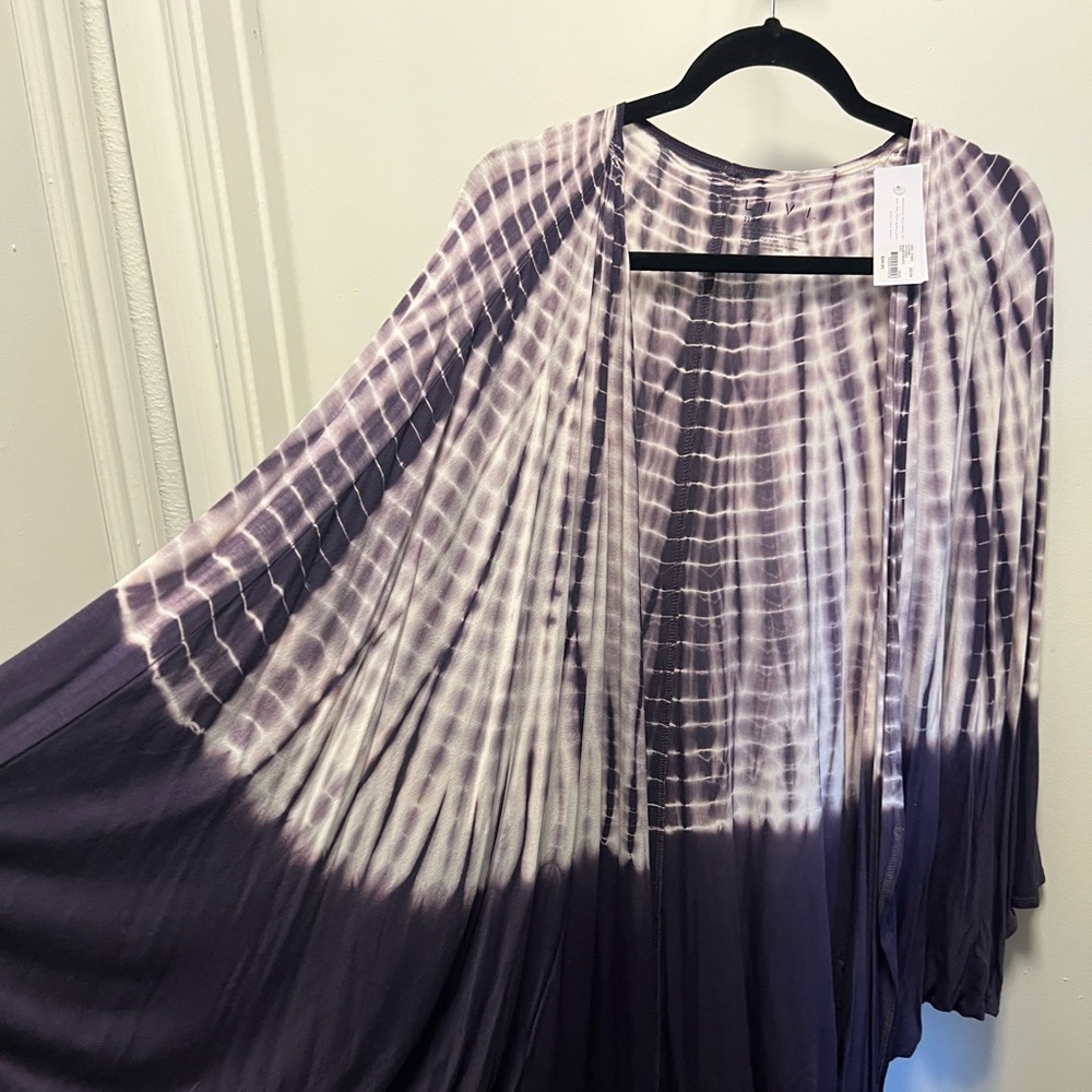 Purple tie dye over piece.